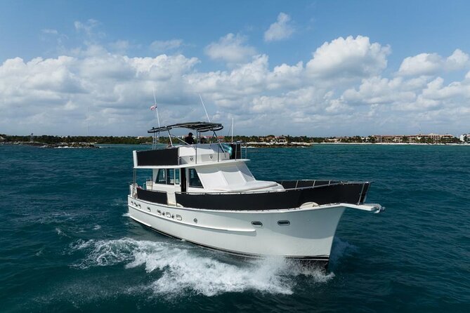 2 Hour Sunset-53' Hatteras Tulum, Playa Del Carmen, Riviera Maya - The Meal Is Included, and It Fits the Boat-Vacation Mode