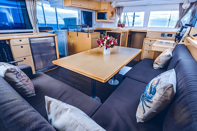 3 Hours Exclusive 45' Lagoon Catamaran Experience - Food and drinks on board: premium open bar plus snack-time you’ll actually remember