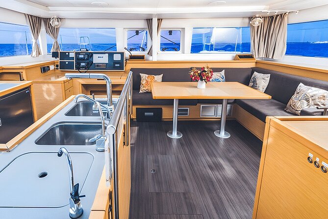 3 Hours Exclusive 45' Lagoon Catamaran Experience - On the water: floating mat, paddle boards, and a snorkeling swim stop