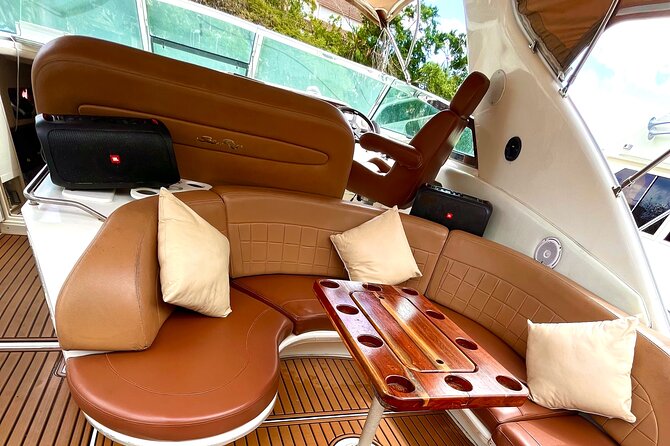 4 hours - Private 48ft Yacht all inclusive in Tulum and Playa del Carmen - Private by design: group size up to 14 and the crew’s role
