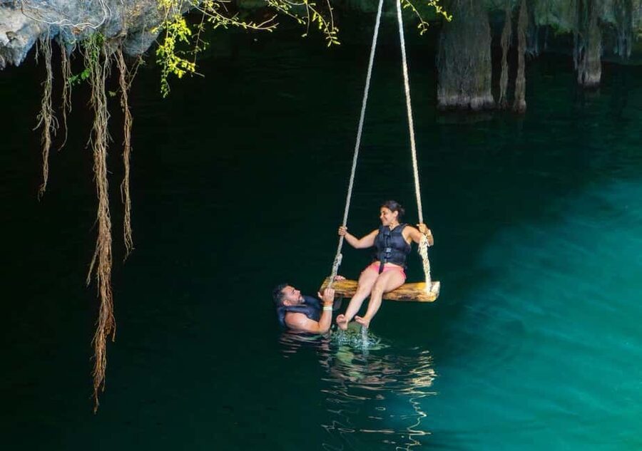 4X1 Tour: Coba and Tulum Ruins, Cenote and Playa del Carmen - Cenote Swim: The Cooling Break That Changes the Mood
