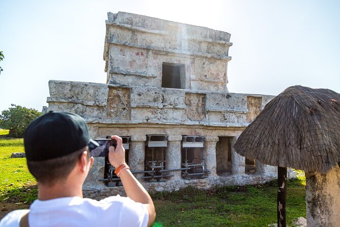 5X1: Tulum and Coba Ruins, Cenote & Mayan Village Full Day Tour - Stop 1: Tulum Archaeological Site and Paradise Beach Time