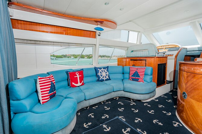 8-Hour Private 50' Azimut 2-Stop Tour to Cozumel Beach w/Food, Drinks & Snorkel - The crew effect: attention, humor, and helpful water choices