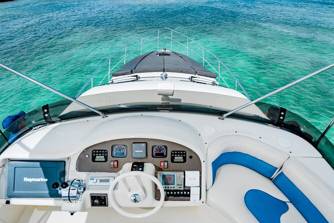 8-Hour Private 50' Azimut 2-Stop Tour to Cozumel Beach w/Food, Drinks & Snorkel - Food strategy for 8 hours on the water