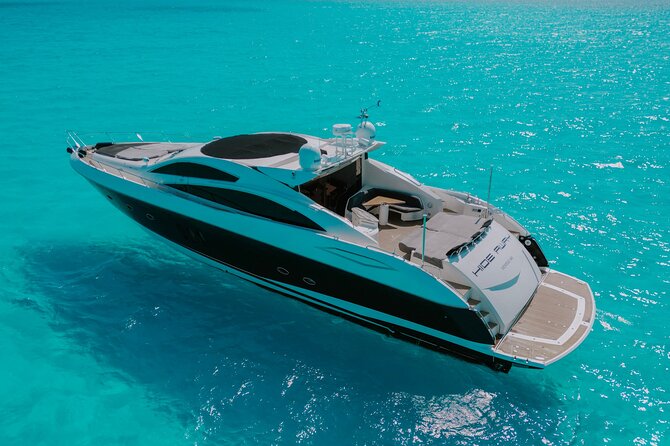 82 Feet Mega Yacht Rental up to 15pax in Cancun - 6 or 8 Hours on the Water, With a Clear Isla Mujeres Plan