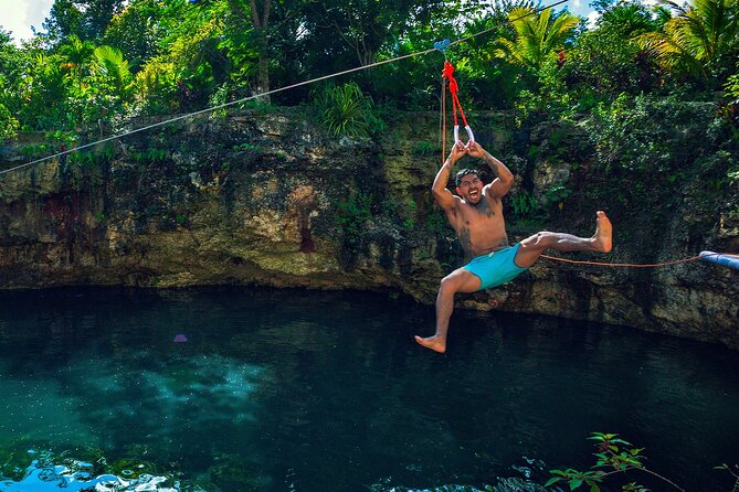 Adrenaline Adventure, Zip Line, ATV and Cenote Maya - Zip lines, hanging bridges, and rappel: the high part without the guesswork