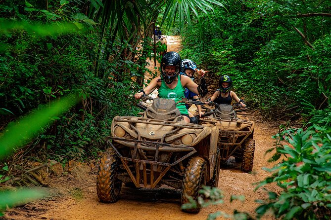 Adrenaline Adventure, Zip Line, ATV and Cenote Maya - Can-Am Outlander ATV riding: jungle trails, obstacles, and real safety