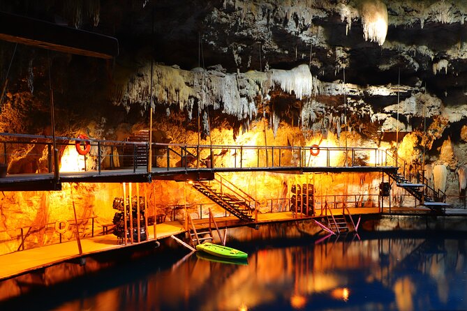 All-inclusive Cenotes tour - Stop 2: Suytun cenote, a sunlit vault with stairs and stalactites