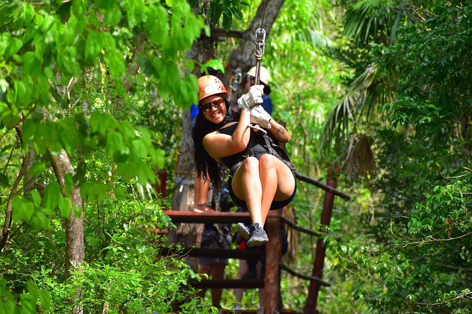 ATV Tour with Cenote swim, Ziplines, Transportation and Lunch Included - Stop 2: Cenote Swim and the Zipline Entrance Choices, Cool Water With a Fast Pace Risk