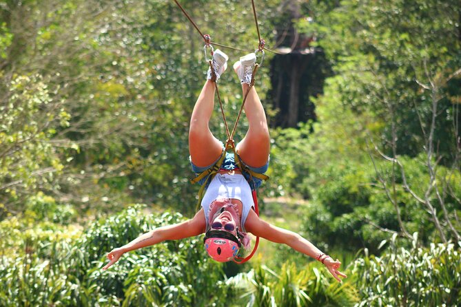 ATV, Ziplines & Cenote. Lunch & Tequila Tasting Included - Ziplining over the canopy: four lines, hanging bridges, and safety talks