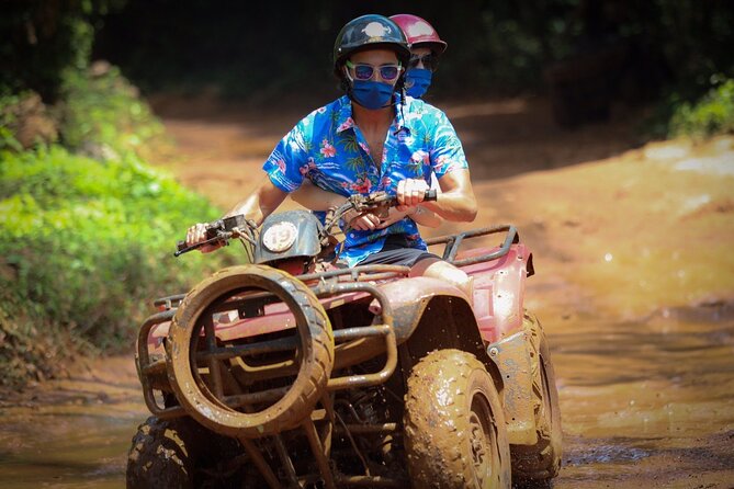 ATV, Ziplining & Cenote Tour, Transportation & Tequila Tasting - Cenote Verde Lucero, where the water cools everything down
