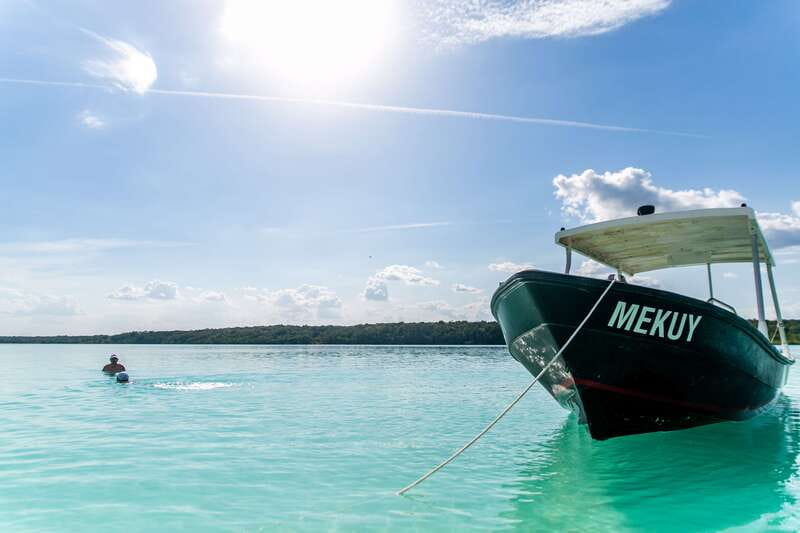 Bacalar: 3 Hour Boat Trip with Swimming & Drinks - Isla de los Pájaros: swimming plus the bird sanctuary effect
