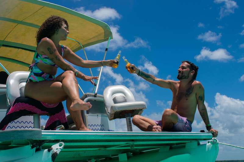Bacalar: 3-hr Pontoon Boat Tour with Beach Club + Kayaks - Cenote Negro and the Witch’s Cenote Moment