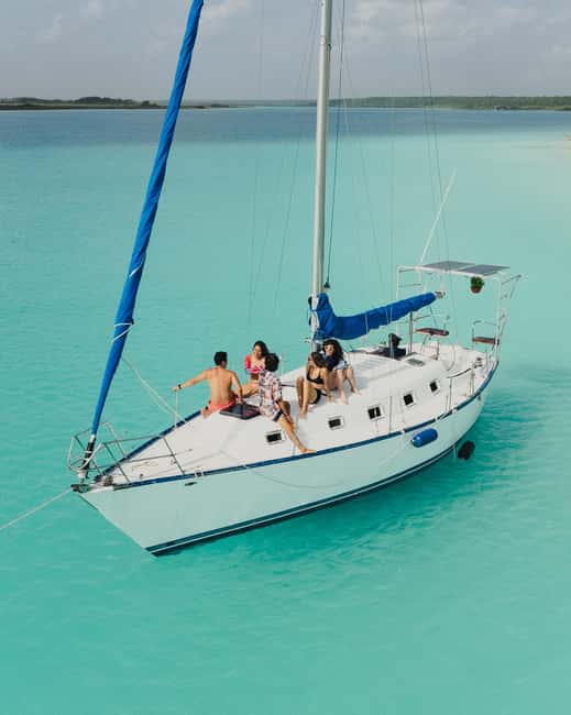 Bacalar Lagoon Sailing Tour with Open Bar and Mexican Lunch - The 5-Hour Route: Pirates Channel, Bird Island, Abandoned Hotel