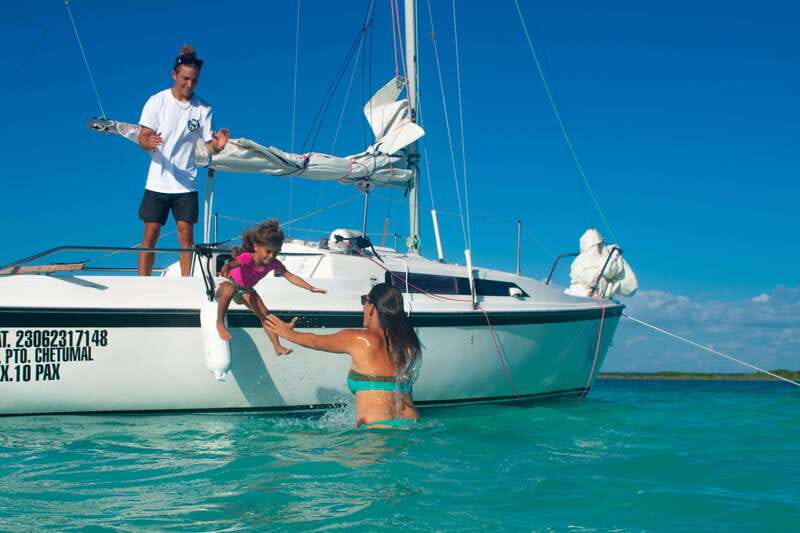 Bacalar: Private Sailboat Tour with Lagoon Swimming - The mangrove swimming area and the 10,000-year stromatolite story