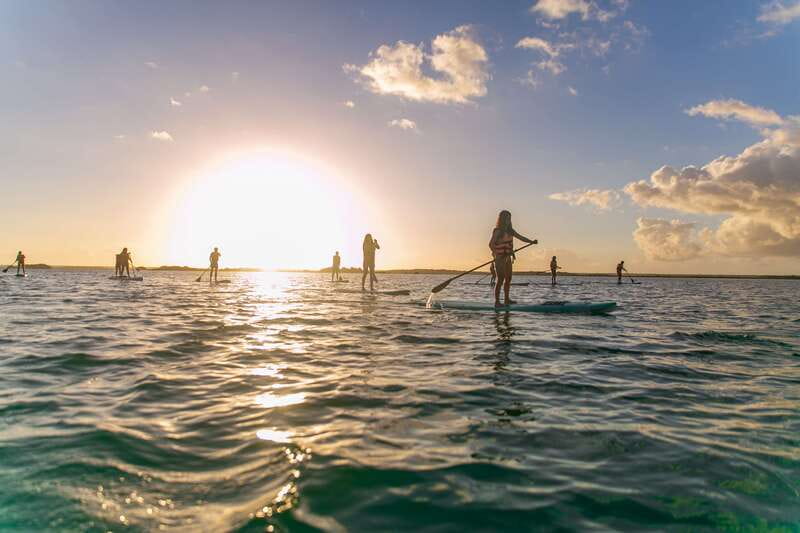 Bacalar: Sunrise Paddleboard Tour with Floating Picnic - Cenote Esmeralda photo moment and the first sunrise paddle