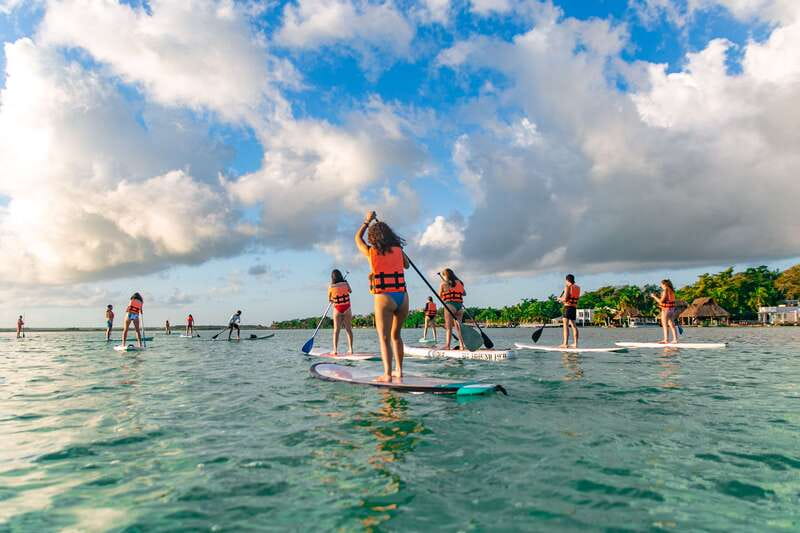 Bacalar: Sunrise Paddleboard Tour with Floating Picnic - Floating breakfast on the lagoon: what it really feels like