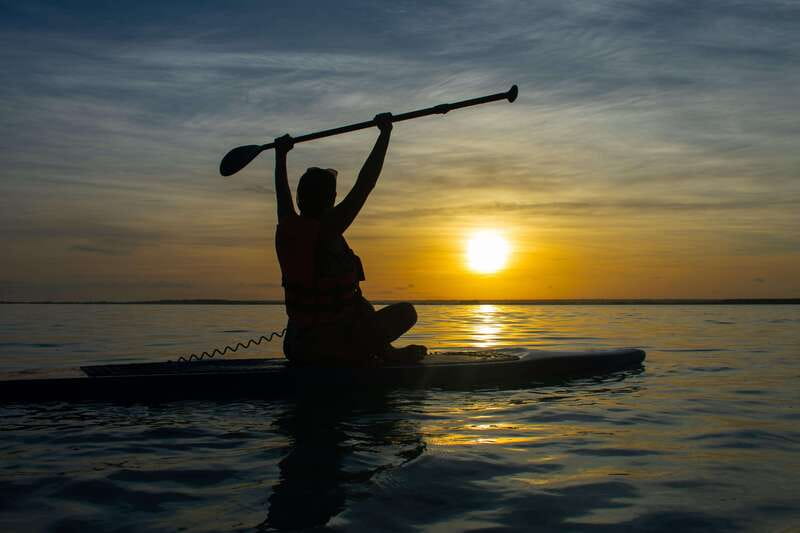 Bacalar: Sunrise Paddleboard Tour with Floating Picnic - From Casa China Bacalar to Cenote Esmeralda: warm-up and setup