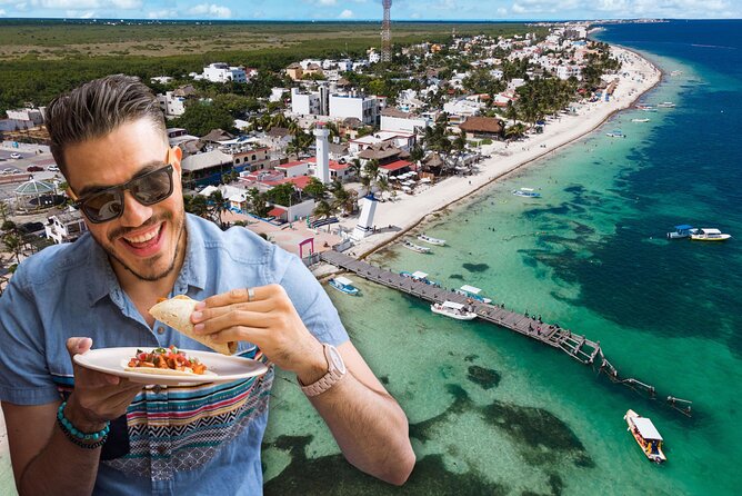 Beachside Tacos & Town Tour with Tequila Tasting From Cancun - Stop 1 in Puerto Morelos: square time plus taco tastings