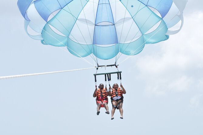 Best Parasailing Cozumel + Locker - Weather reality: good skies make the view, cloudy skies change the vibe