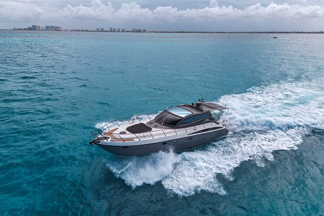 Cancun: 4-Hour All Inclusive Luxury Yacht – 50' Cranchi - A 50-Foot Cranchi Yacht With a Crew That Runs on Flow