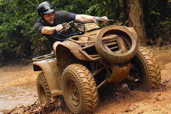 Cancun ATV Jungle Adventure, Ziplines, Cenote and Tequila Tasting - Cenote Verde Lucero Swim: Freshwater Break from Mud and Heat