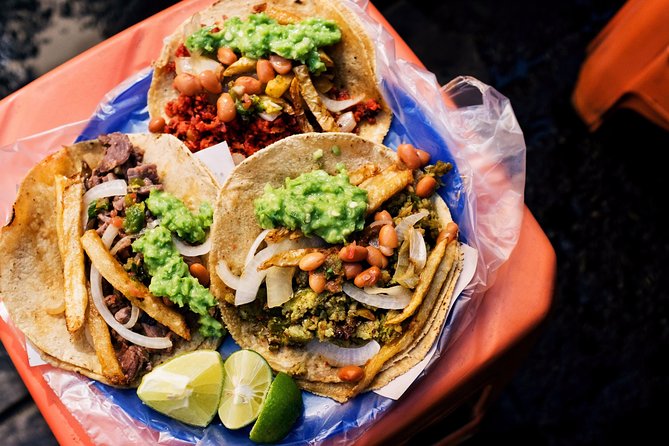 Cancun Authentic Taco Tour - The taco lineup: fish, al pastor, arrachera, carnitas, then churros