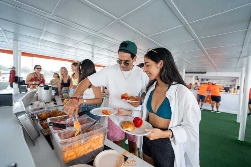 Cancun: Isla Mujeres Full Day Dancer Cruise - The water-slide and onboard splash zone: fun, but weather is the referee