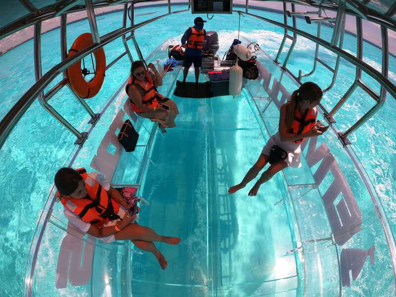 Cancún: Nichupté Lagoon Transparent Boat Tour with Drinks - From Envatours Cancún to Marina Kaybal: logistics that can trip you up