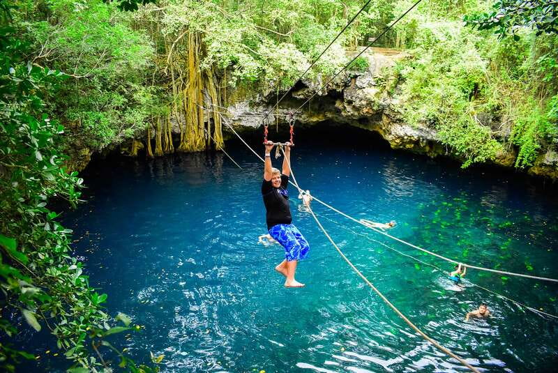 Cancun & Riviera Maya: ATV, Zipline, & Cenote Combo Tour - The zipline circuit: 3 runs, helmets on, jungle overhead