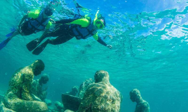 Cancun: Snorkeling Tour at MUSA The Underwater Museum - From Aquaworld to Isla Mujeres bay: the part before you get wet