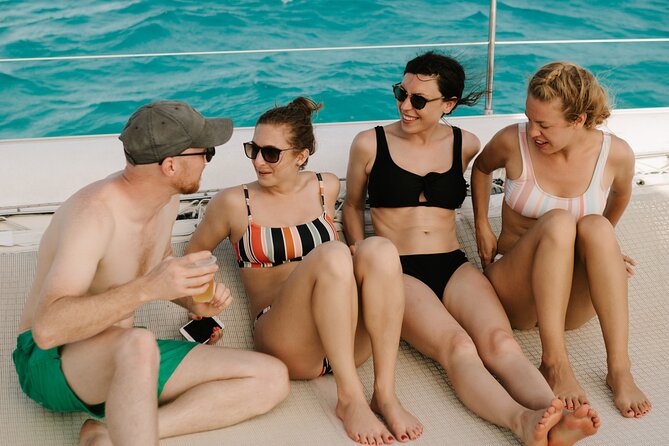 Catamaran Cancun to Isla mujeres Lunch OpenBar and Snorkeling - Music, open bar, and the party dynamic on board