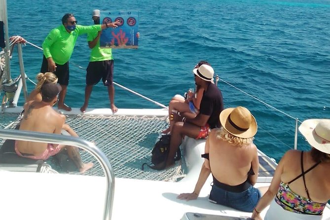 Catamaran to Isla Mujeres, Open bar, buffet, Beach Club Included - Snorkeling on the reef: what you should expect