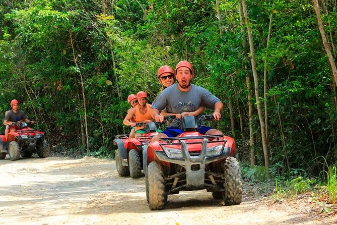 Cenote, Zipline & ATV Shared Combo 3x1 from Playa del Carmen & Cancun - ATV Through Obstacles: shared ride, driver rules, and the real-world risks