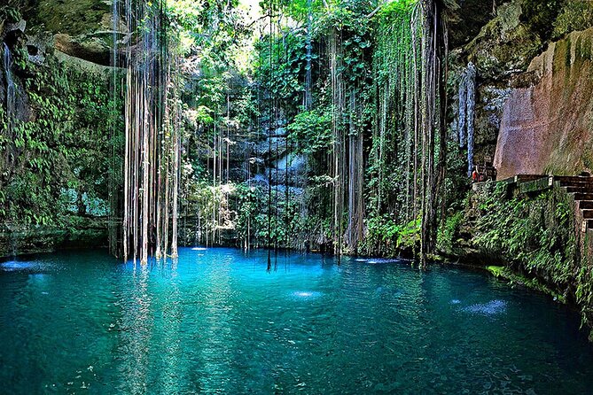Chichen Itza + Cenote Suytun & Cenote Ik Kil + Valladolid - Suytun Cenote: underground light, walkway vibes, and the lunch stop