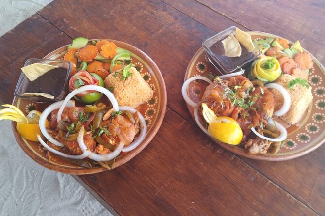 Chunky Monkey Beach Club - Lunch Details: Fried Fish, Salsa, and the Side Dish Lineup