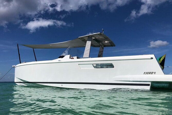 Deluxe Private Boats - 36 ft Fjord - Food and drinks on board: upscale bar, fresh ceviche, and tuna dishes