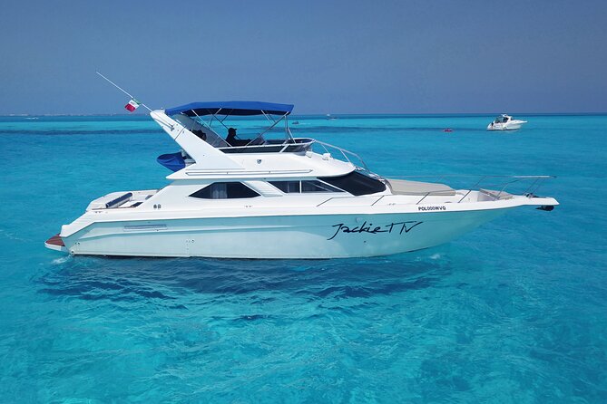 Deluxe Yacht 48FT with FlyBrige Rental in Cancun - Bringing Your Own Day: Drinks, Food, Music, and Comfort