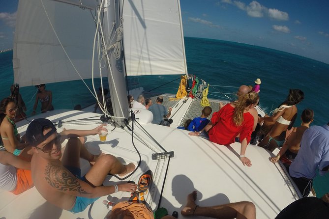 Exclusive Sailing Isla Mujeres. Top tour! - Boarding The Catamaran: The Crew, The Drinks, And The Comfort Factor