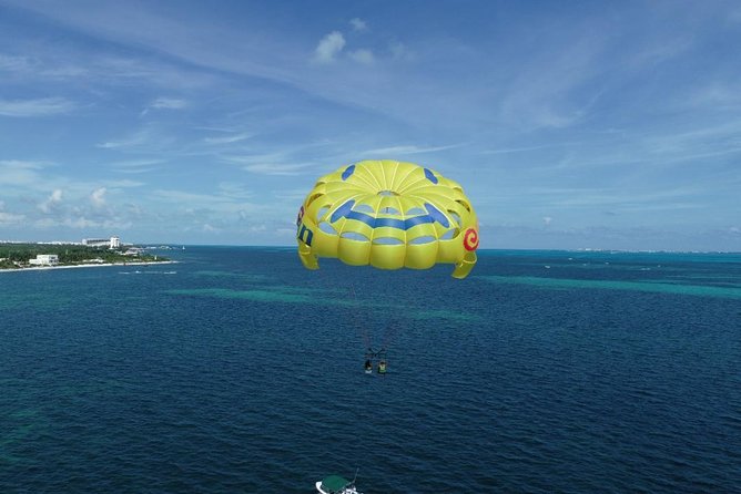 Fly Above Cancun Bay: Parasailing Experience - How the parasail ride is set up over Cancun Bay