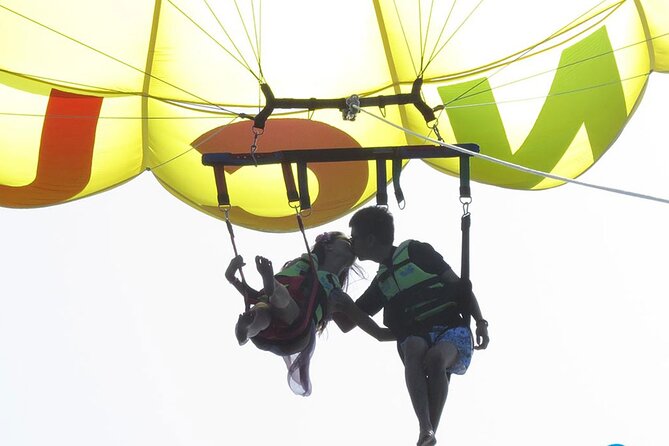 Fly Above Cancun Bay: Parasailing Experience - The view from 80 to 90 meters: Hotel Zone to Isla Mujeres