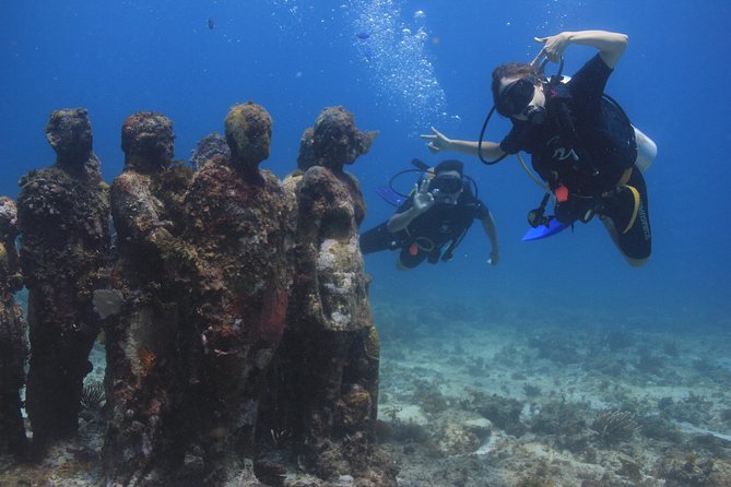 For certified Divers Experience the Under Water Museum and the Manchones Reef - Gear, water, and the optional wetsuit choice