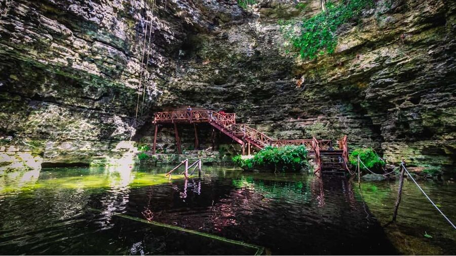 From Cancun: Ek Balam and Cenote Tour with Lunch & Transfer - Cenote Chichikan swim: crystal-clear water, life jackets, and good pacing