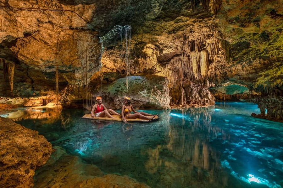 From Cancun: Xplor Park Admission, Full Day - Underground river swim and raft, cave rocks and all