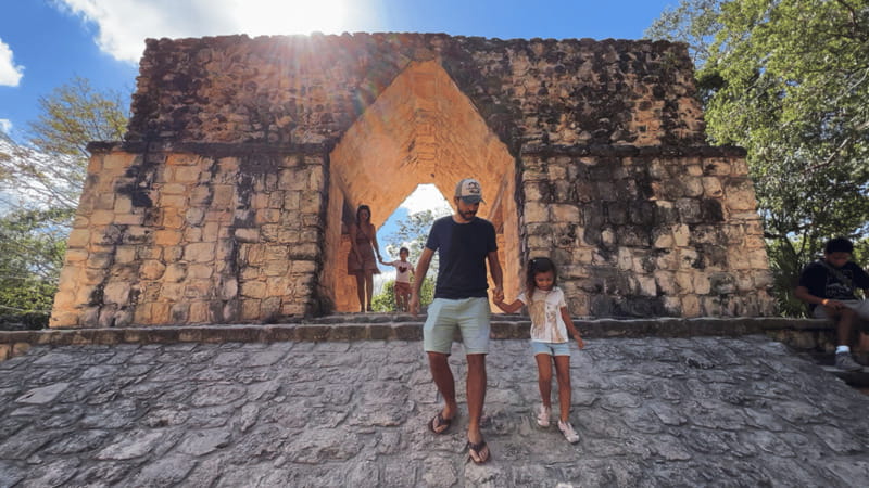 From Riviera Maya: Ek Balam & Cenote Tour w/ Lunch & Pickup - Uayma town and the unusual church stop: cultural time, with mixed feelings on length