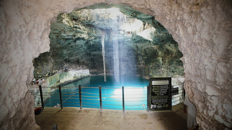 FROM VALLADOLID RIO LAGARTOS + LAS COLORADAS + CENOTE (COLECTIVO TOURISTIC) - Cenote Hubiku: A Semi-Open Swim With Lunch Included Through the Ticket