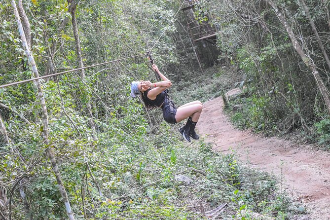 Half Day in Cancun Atvs Ziplines and Cenote Park - Zipline Circuit and Hanging Bridges: The Part You Either Love or Fear (Quickly)