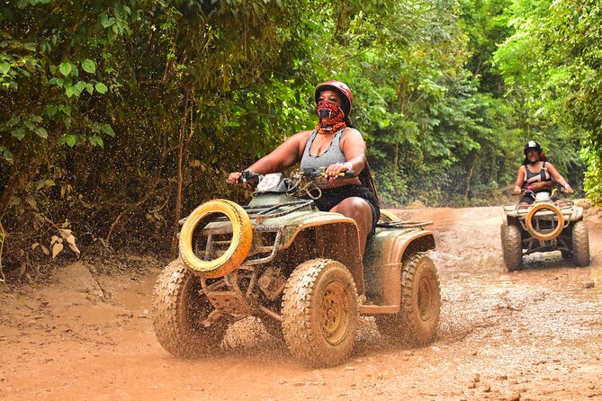 Horseback Riding plus ATV, Cenote, Ziplines, and Lunch - ATV challenge: muddy turns, beginner pace, and who can drive