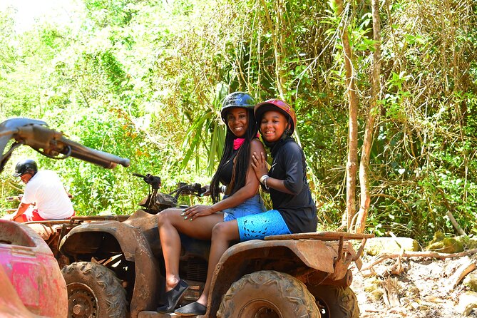 Horseback riding with ATV, zip lines and cenote, lunch and transfer - Mayan cenote swim: ladder, platform jump, or zip line entry