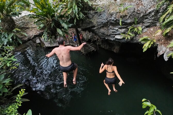 Jade Caverns and Mayan Village Cozumel ATV TOUR - Jade Cenote: 60 million years, Mayan meaning, and the 20-foot jump moment